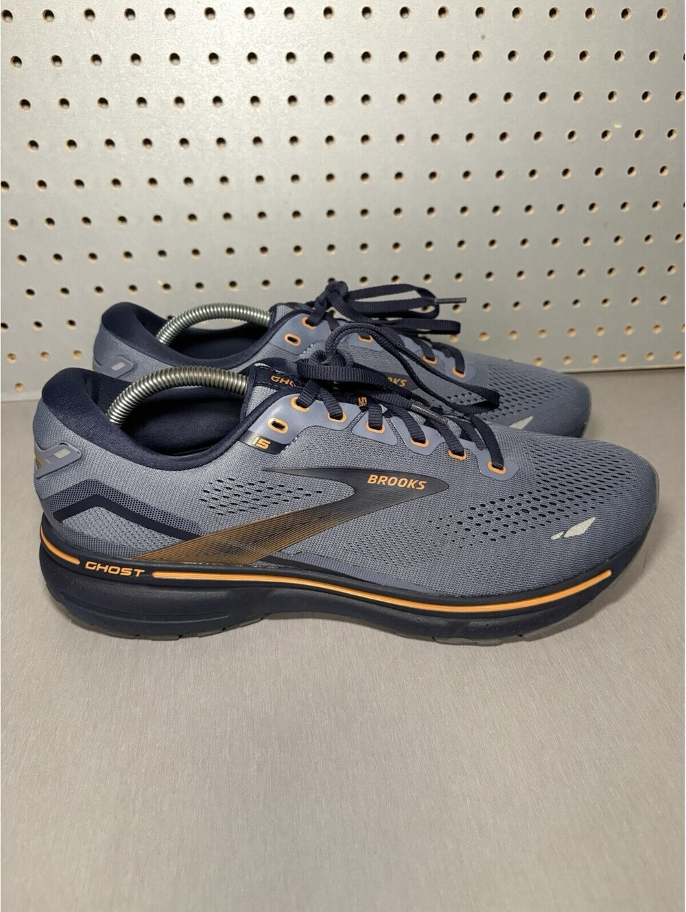 Brooks Ghost 15 Mens Size 11.5 EE 2E Wide Blue Orange Running Shoes Sneakers